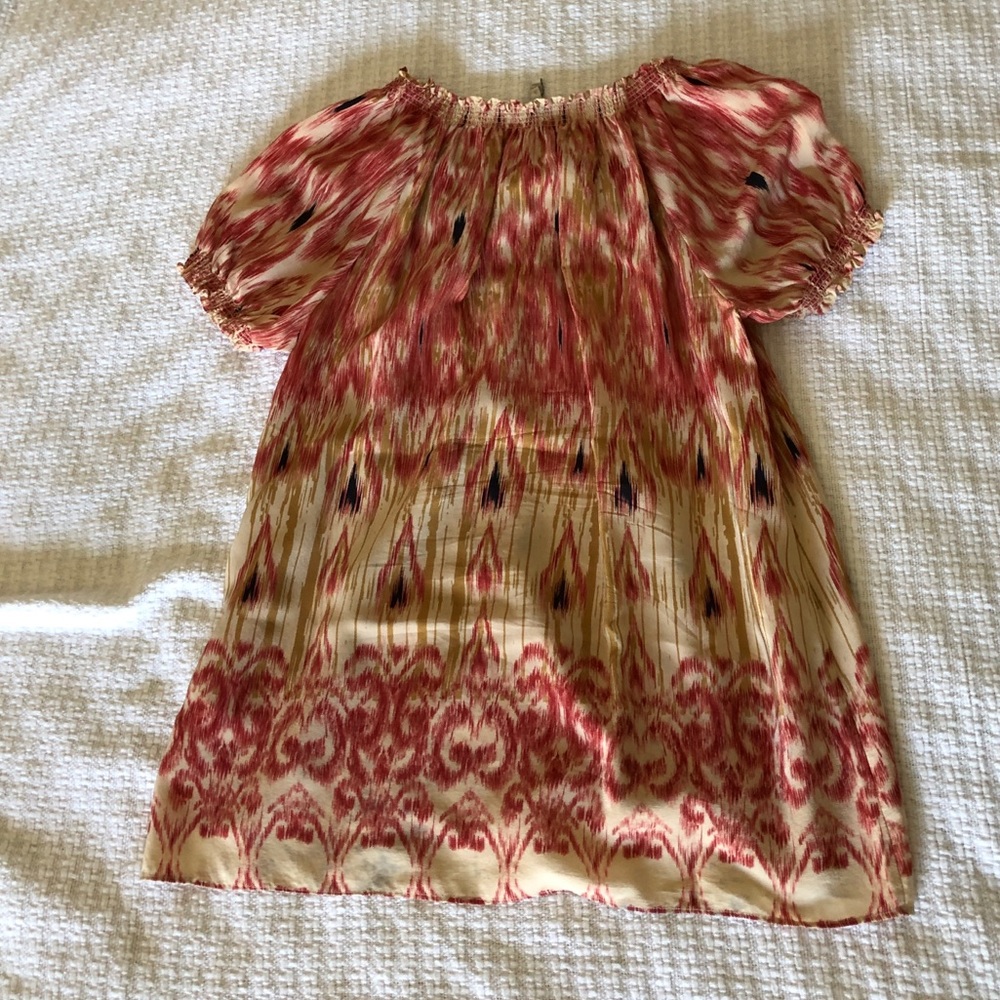 Joie masha ikat print top short sleeve tunic pink - Picture 3 of 8